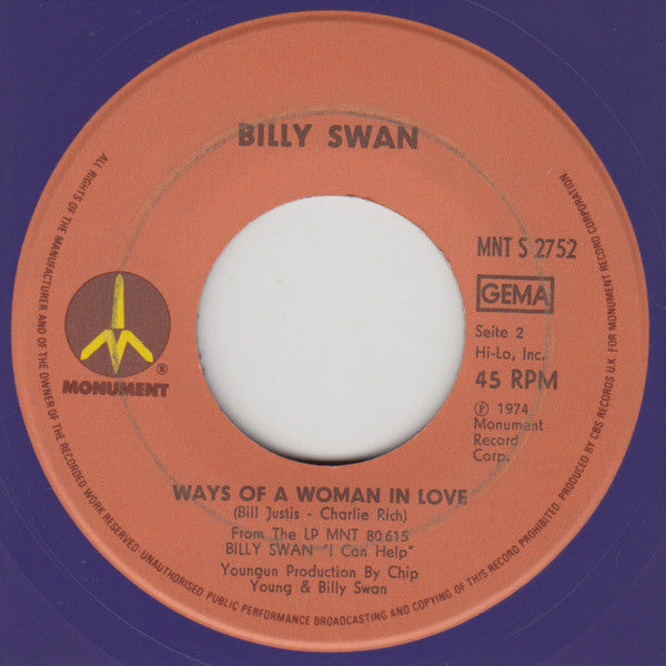 Billy Swan : I Can Help (7", Single, pur)
