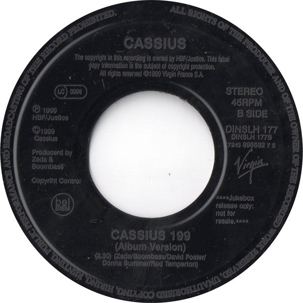 Cassius : Cassius 99 Remix (7", Jukebox)