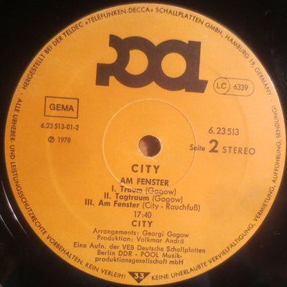 City (3) : City (LP, Album)