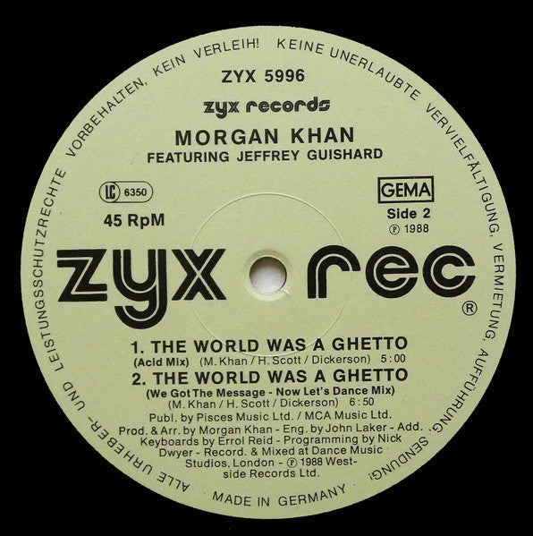 Morgan Khan : The World Was A Ghetto (12", Maxi)
