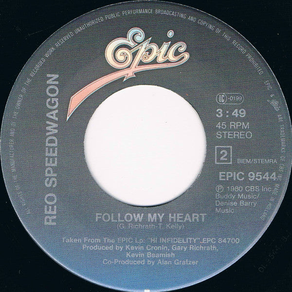 REO Speedwagon : Keep On Loving You (7", Single, Lar)