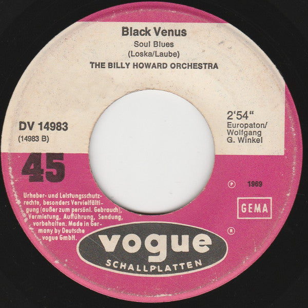 The Billy Howard Orchestra : Weine Nicht Kleine Eva (7", Single)