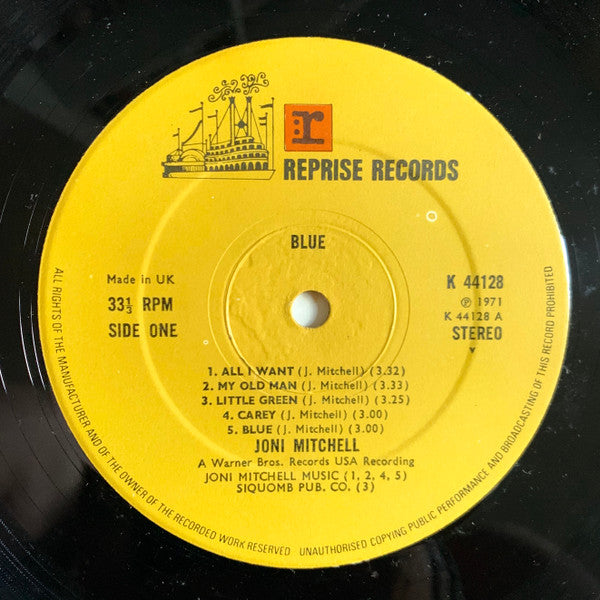 Joni Mitchell : Blue (LP, Album, Tex)