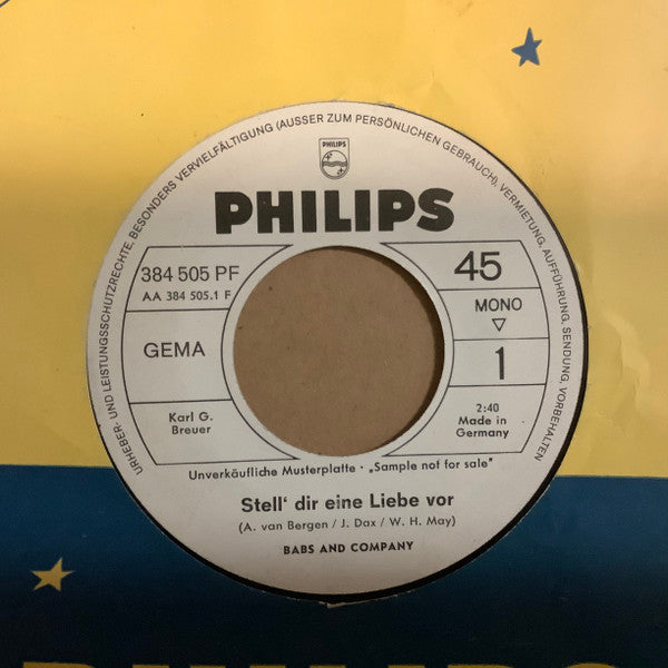 Babs And Company : Stell' Dir Eine Liebe Vor (7", Single, Mono, Promo)