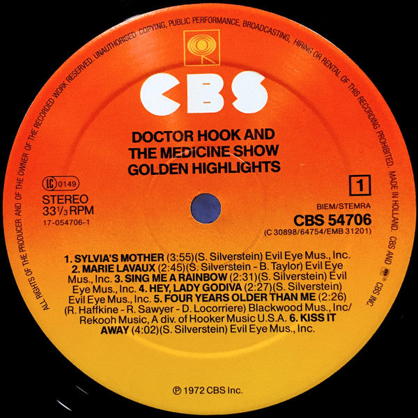 Dr. Hook & The Medicine Show : Golden Highlights (LP, Comp)