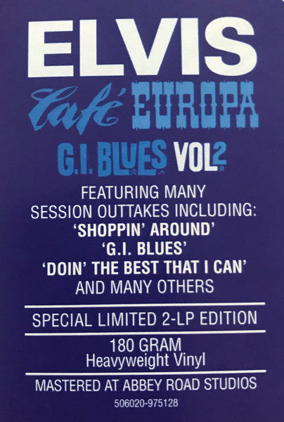 Elvis Presley : Elvis in Café Europa G.I. Blues Vol. 2 (2xLP, Ltd, S/Edition, 180)