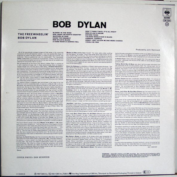 Bob Dylan : The Freewheelin' Bob Dylan (LP, Album, RE)