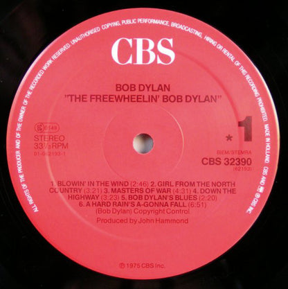 Bob Dylan : The Freewheelin' Bob Dylan (LP, Album, RE)