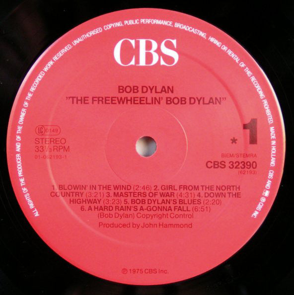 Bob Dylan : The Freewheelin' Bob Dylan (LP, Album, RE)