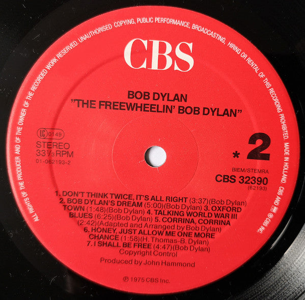 Bob Dylan : The Freewheelin' Bob Dylan (LP, Album, RE)