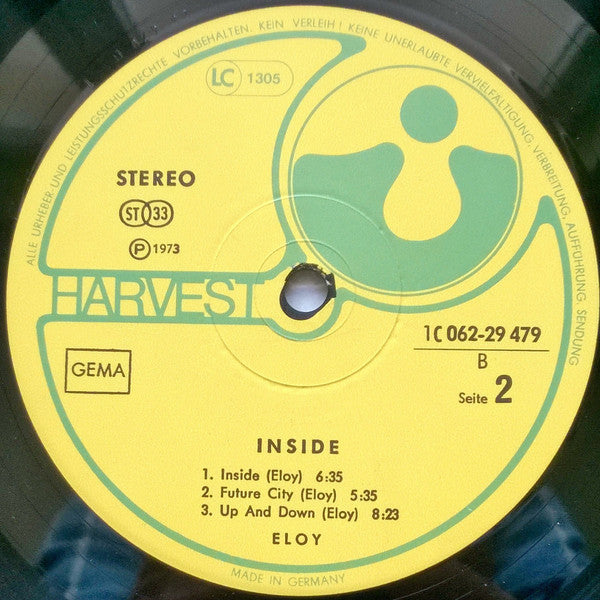 Eloy : Inside (LP, Album, RE, RP, Gat)