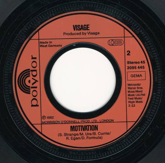 Visage : The Damned Don't Cry (7", Single)