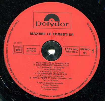 Maxime Le Forestier : Maxime Le Forestier (LP, Album, RE, A, )