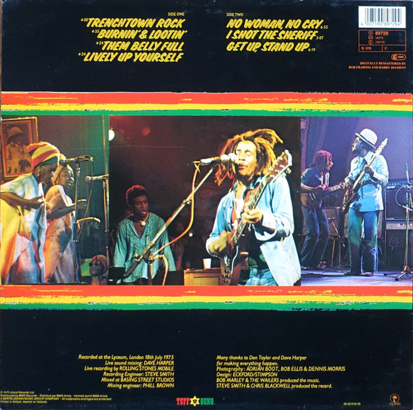 Bob Marley & The Wailers : Live! (LP, Album, RE, RM, RP)