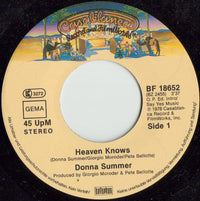 Donna Summer : Heaven Knows (7", Single)