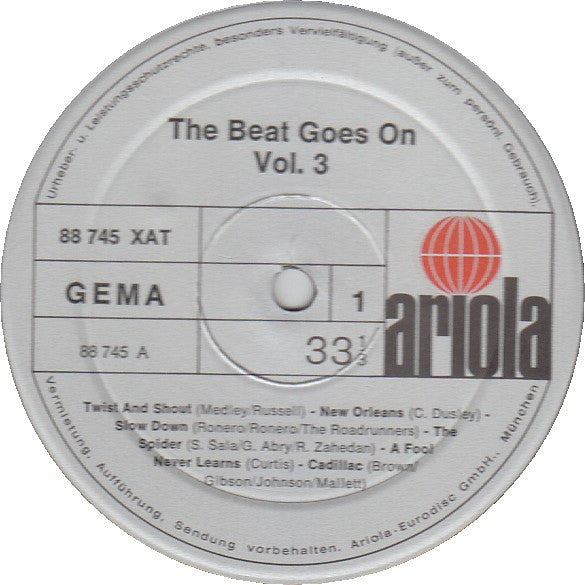 Various : The Beat Goes On Vol. 3 (LP, Comp)