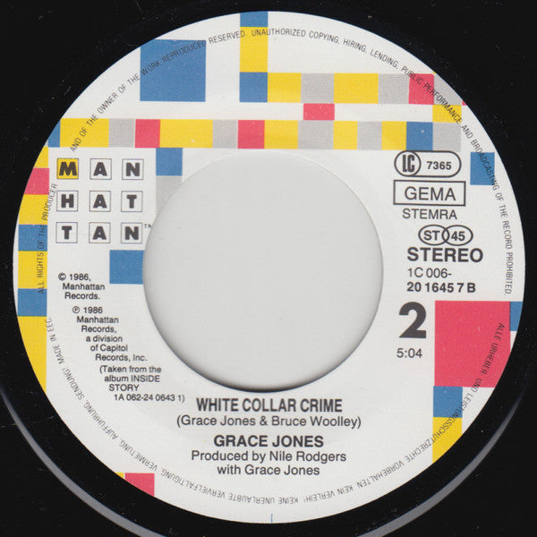 Grace Jones : Party Girl (7", Single)