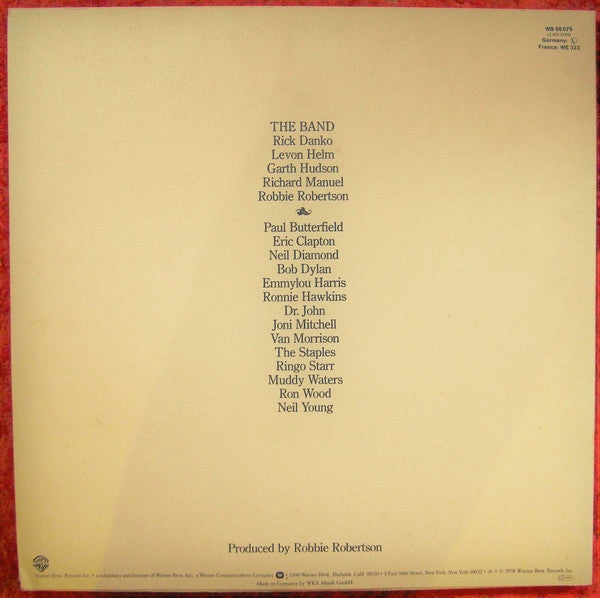 The Band : The Last Waltz (3xLP, Album, RE)