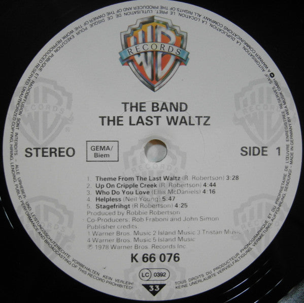 The Band : The Last Waltz (3xLP, Album, RE)