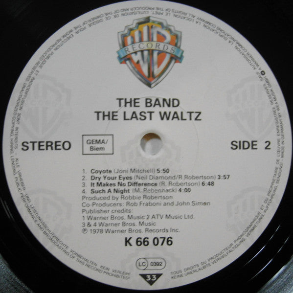 The Band : The Last Waltz (3xLP, Album, RE)