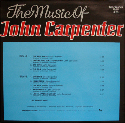 The Splash Band : The Music Of John Carpenter (LP, Sil)