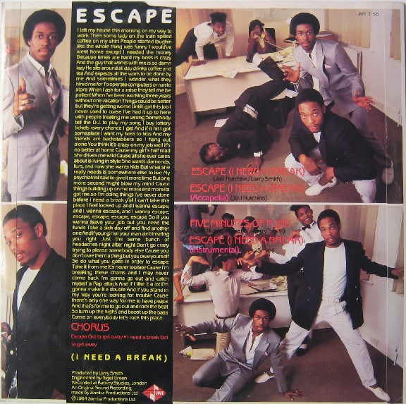 Whodini : Escape (I Need A Break) (12")