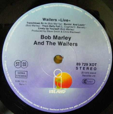 Bob Marley And The Wailers* : Live! (LP, Album, RE)