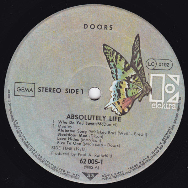 The Doors : Absolutely Live (2xLP, Album, RE, Mis)