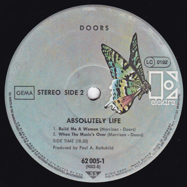 The Doors : Absolutely Live (2xLP, Album, RE, Mis)