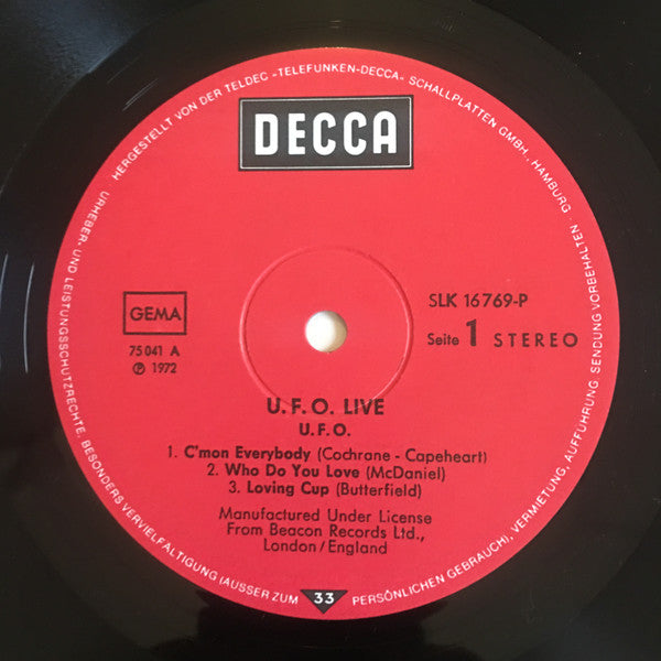 UFO (5) : Live (LP, Album, RP, Gat)