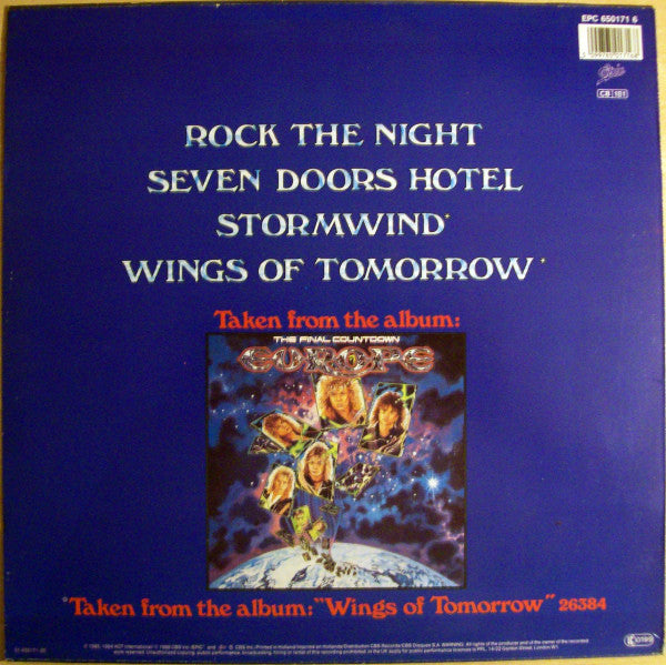 Europe (2) : Rock The Night (12", Maxi)