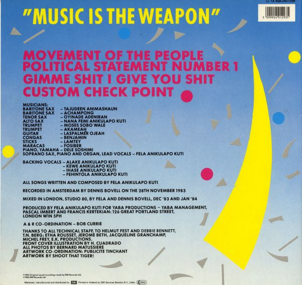 Fela Anikulapo Kuti*, Egypt 80 : Live In Amsterdam (2xLP, Album, Gat)