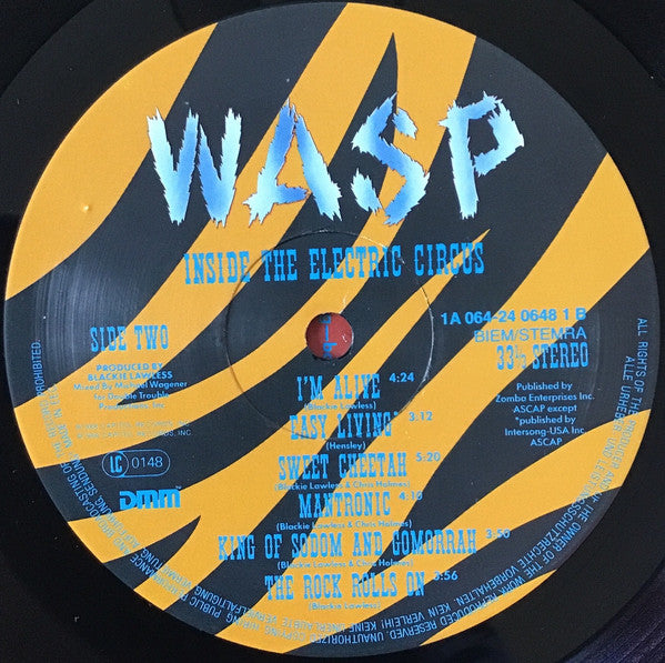 WASP* : Inside The Electric Circus (LP, Album)