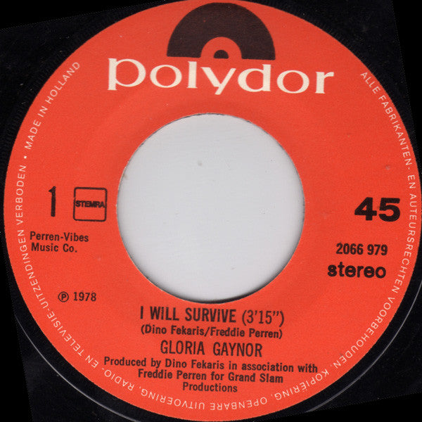 Gloria Gaynor : I Will Survive (7", Single)