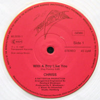 Chriss (3) : With A Boy Like You (12", Maxi, Cle)