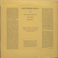 Gottfried Benn : Soll Die Dichtung Das Leben Verbessern? (10")