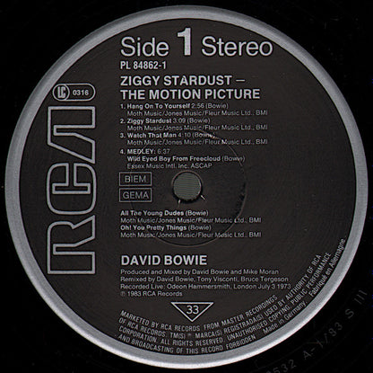 David Bowie : Ziggy Stardust - The Motion Picture (2xLP, Album)