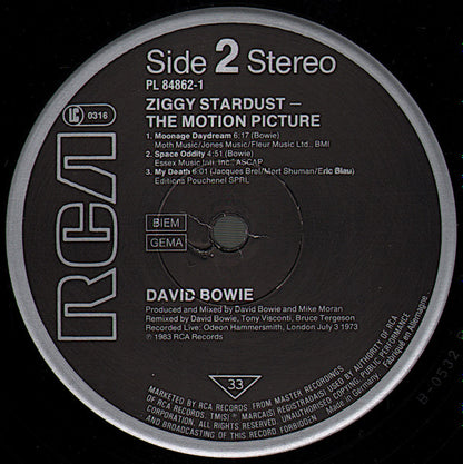 David Bowie : Ziggy Stardust - The Motion Picture (2xLP, Album)