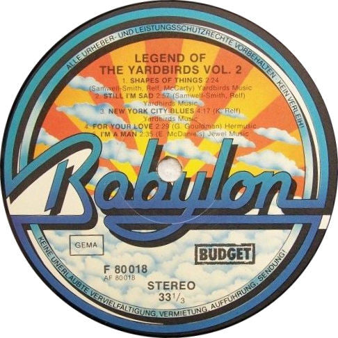 The Yardbirds : Legend Of The Yardbirds Vol. 2 (LP, Comp)