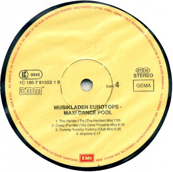 Various : Maxi Dance Pool - Musikladen Eurotops (2xLP, Comp)