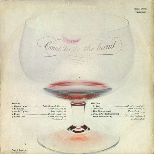 Deep Purple : Come Taste The Band (LP, Album, Gat)
