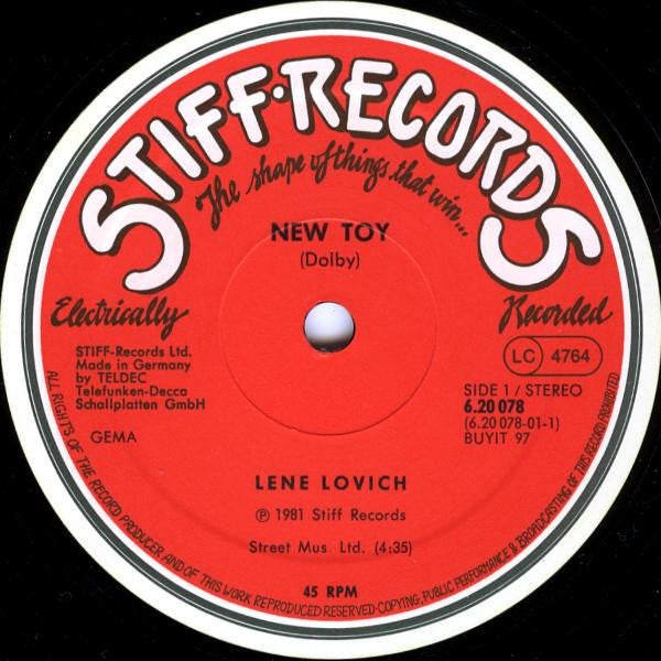 Lene Lovich : New Toy (12", Maxi)