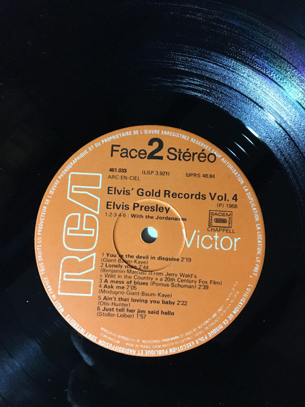 Elvis Presley : Elvis' Gold Records Volume 4 (LP, Comp, RE, Gat)