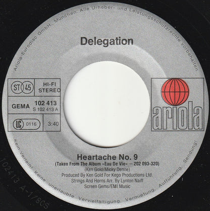 Delegation : Heartache No. 9 (7", Single)
