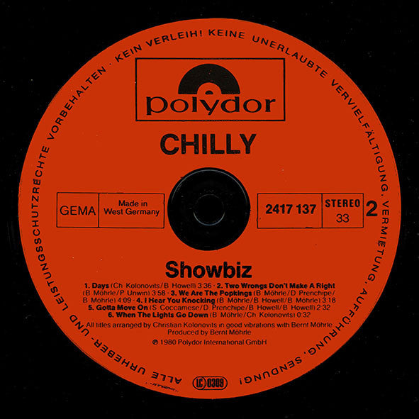 Chilly : Showbiz (LP, Album)