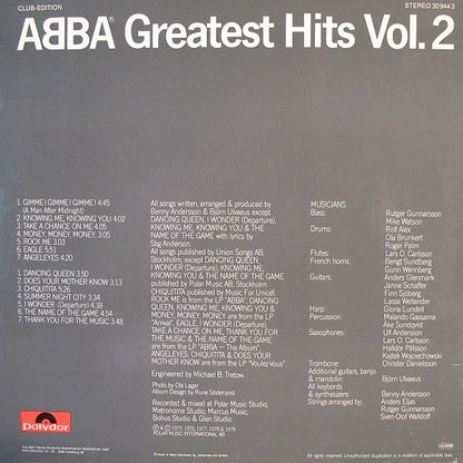 ABBA : Greatest Hits Vol. 2 (LP, Comp, Club)