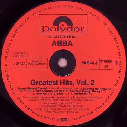 ABBA : Greatest Hits Vol. 2 (LP, Comp, Club)
