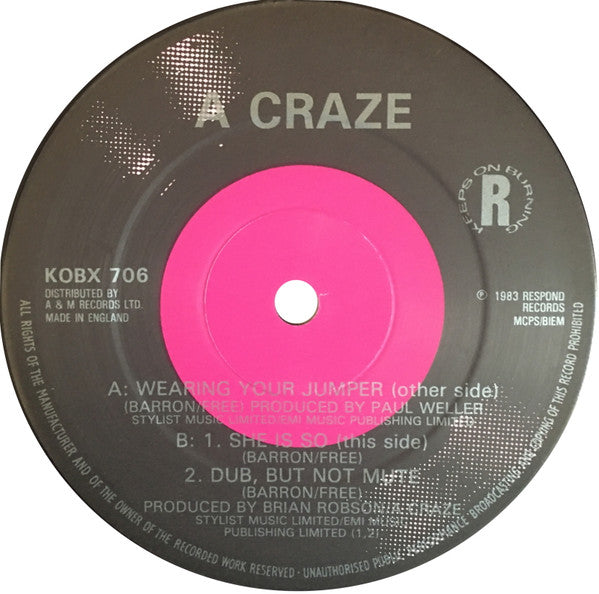 A Craze : Wearing Your Jumper (12", Single)