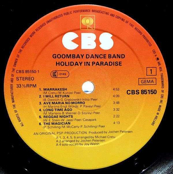 Goombay Dance Band : Holiday In Paradise (LP, Album)