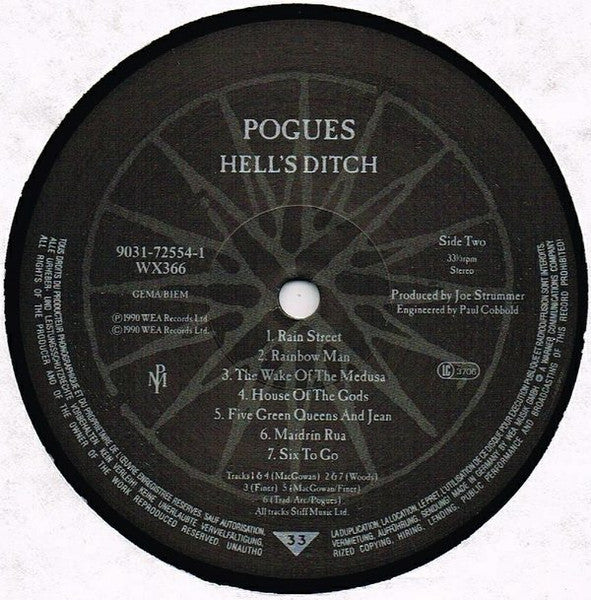 The Pogues : Hell's Ditch (LP, Album)